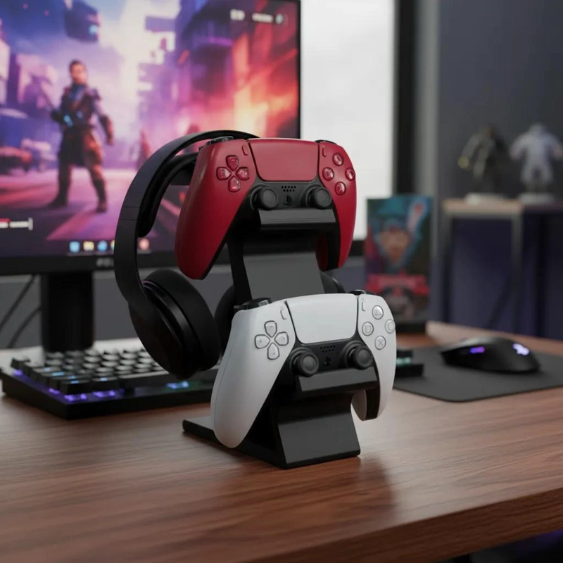 SOPORTE ELEGANTE PARA MANDO Y AURICULARES DE GAMER - 5