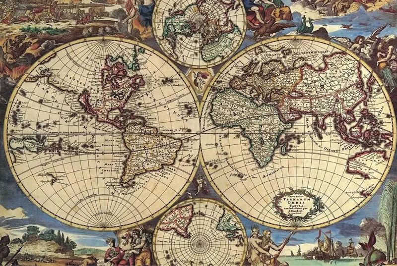 ROMPECABEZAS DE 1000 PIEZAS MAPA DEL MUNDO ANTIGUO - 4