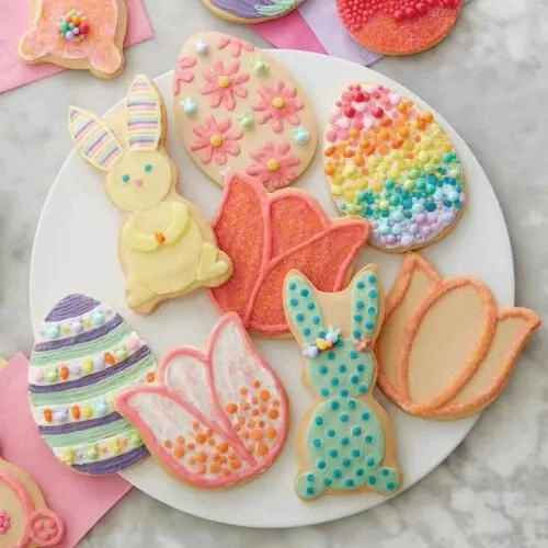 CORTADORES DE GALLETAS EN FORMAS DE FLOR CONEJO Y HUEVO - 8