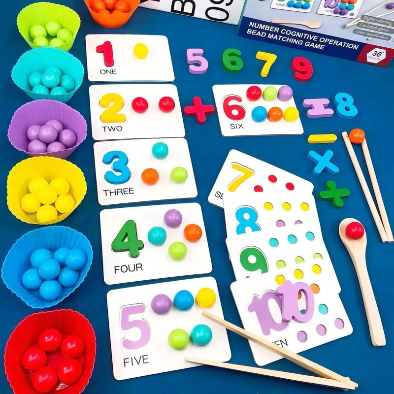 JUGUETE EDUCATIVO MONTESSORI PARA APRENDER COLORES Y NUMEROS - 2