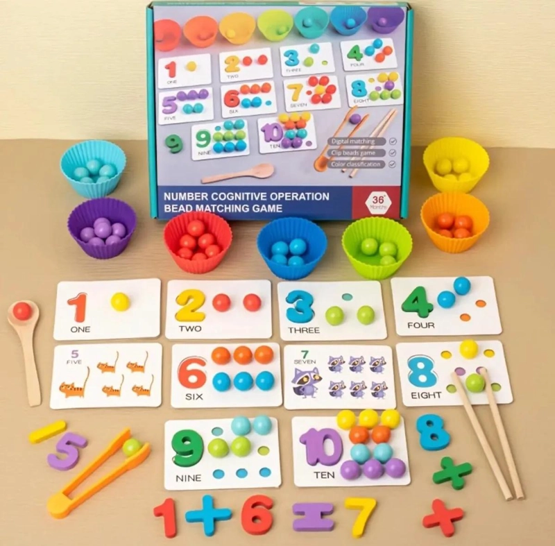 JUGUETE EDUCATIVO MONTESSORI PARA APRENDER COLORES Y NUMEROS - 3