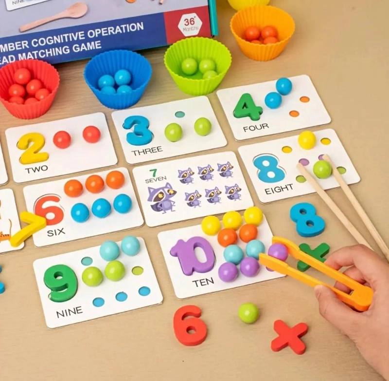 JUGUETE EDUCATIVO MONTESSORI PARA APRENDER COLORES Y NUMEROS - 4