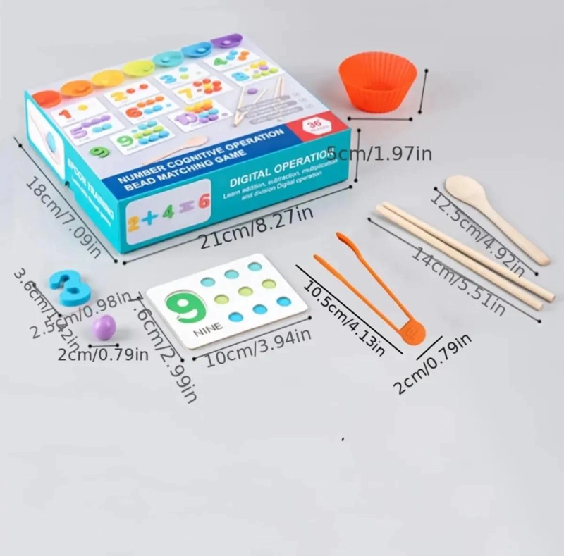 JUGUETE EDUCATIVO MONTESSORI PARA APRENDER COLORES Y NUMEROS - 5