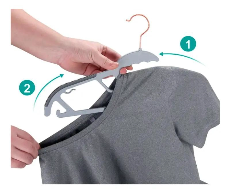 COLGADORES ANTIDESLIZANTES DE PLASTICO PARA ROPA 10 UNIDADES - 4