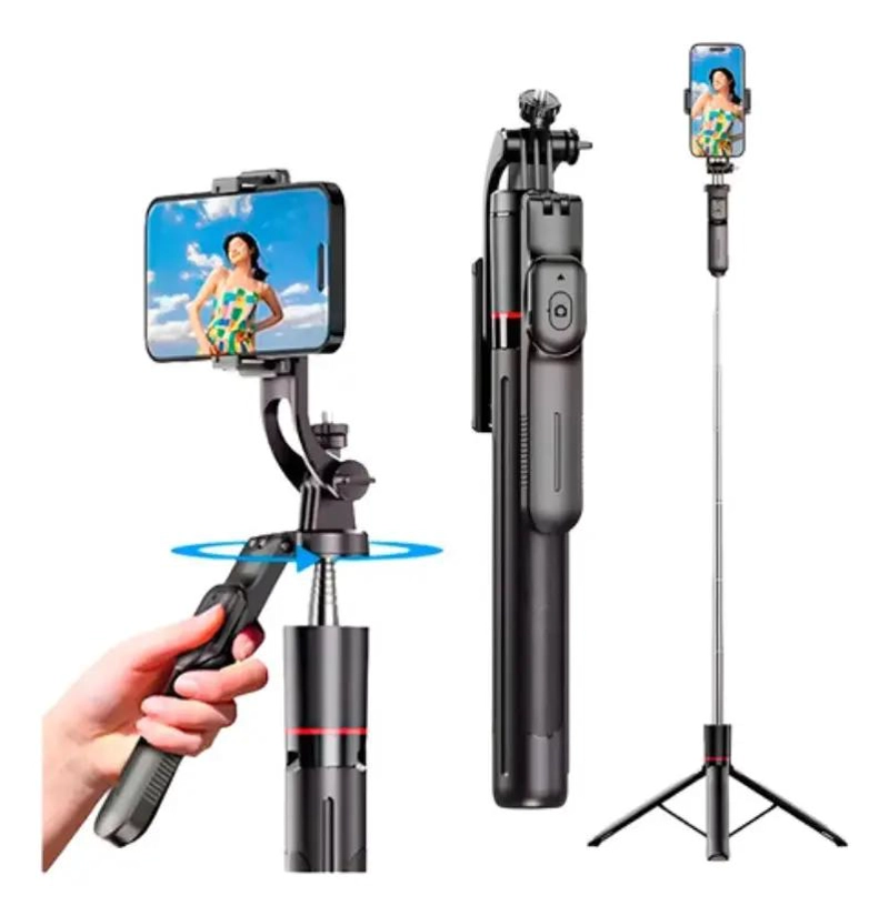 TRIPODE Y PALO SELFIE PORTATIL PARA CELULARES Y CAMARAS - 2