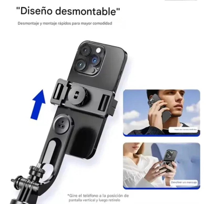TRIPODE Y PALO SELFIE PORTATIL PARA CELULARES Y CAMARAS - 4