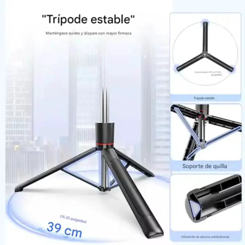 TRIPODE Y PALO SELFIE PORTATIL PARA CELULARES Y CAMARAS - 5