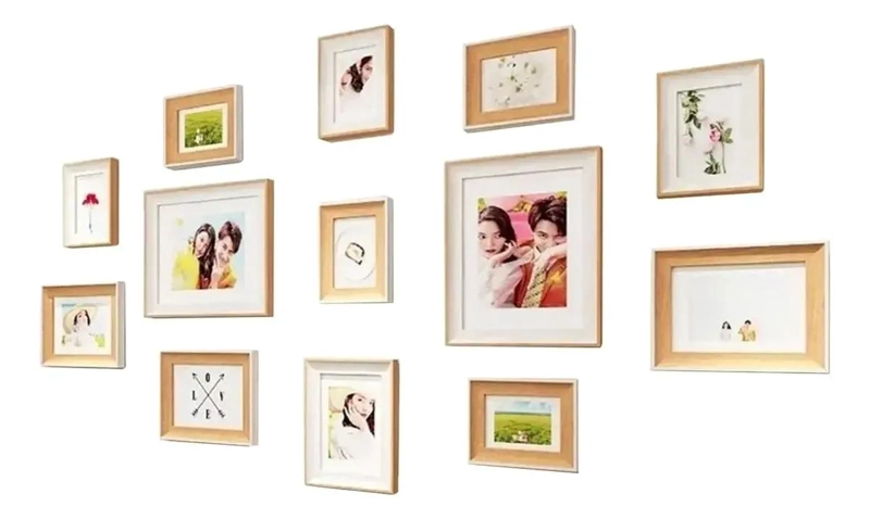 SET DE MARCOS DECORATIVOS PARA FOTOS EN PARED 13 PIEZAS - 1