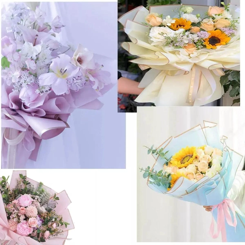 40 HOJAS DE PAPEL CELOFAN COREANO PARA ENVOLVER FLORES Y REGALOS - 4