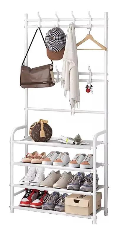 ZAPATERO MULTIFUNCIONAL CON PERCHERO Y 5 NIVELES DE ALMACENAMIENTO - 1