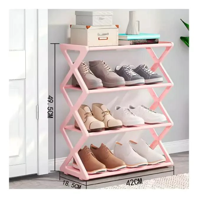 ZAPATERO ORGANIZADOR MULTIFUNCIONAL 4 NIVELES COLOR ROSA - 3