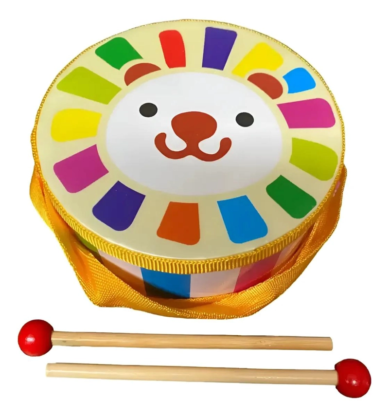 SET MUSICAL INFANTIL OSO ARCOIRIS CON TAMBORIL Y PANDERO - 3