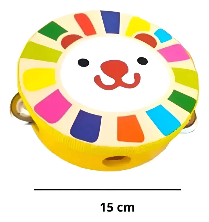 SET MUSICAL INFANTIL OSO ARCOIRIS CON TAMBORIL Y PANDERO - 4