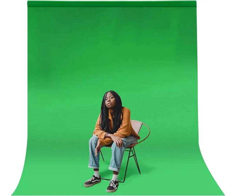 FONDO DE PANTALLA FOTOGRAFICA VERDE Y BLANCO 2X3M - 5