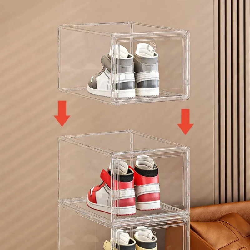 CAJA ORGANIZADORA APILABLE PARA CALZADO TRANSPARENTE - 6