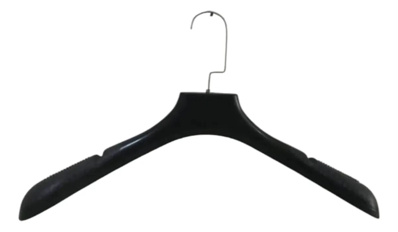 PACK DE 5 COLGADORES DE PLASTICO NEGRO PARA ROPA - 2