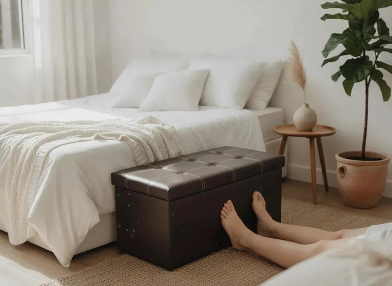 PUFF BAUL ORGANIZADOR PLEGABLE PARA HOGAR Y DORMITORIO - 8
