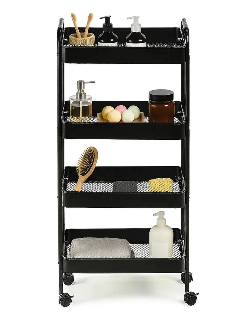 CARRITO ORGANIZADOR MULTIUSO 4 ESTANTES CON RUEDAS PARA HOGAR - 3