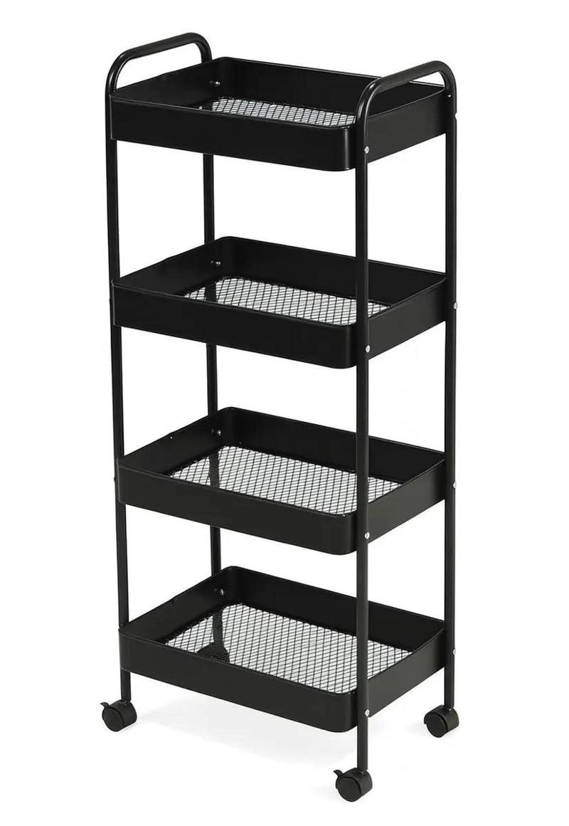 CARRITO ORGANIZADOR MULTIUSO 4 ESTANTES CON RUEDAS PARA HOGAR - 4