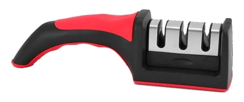 AFILADOR ERGONOMICO DE CUCHILLOS TRIFASICO DE ACERO INOXIDABLE - 2