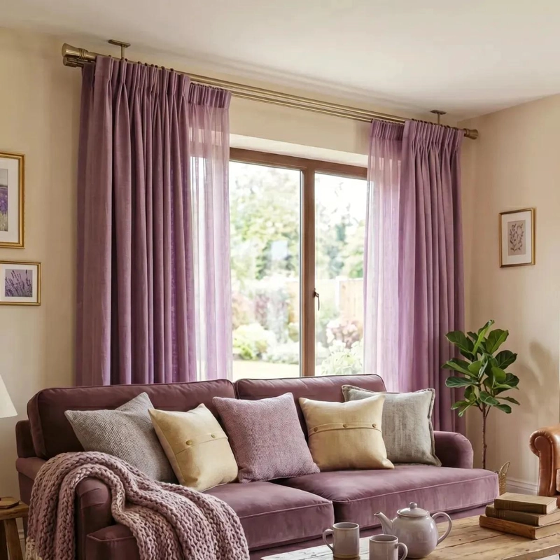 SET DE BARRAS EXTENSIBLES PARA CORTINAS DOBLES 75 A 110 CM COLOR DORADO - 4