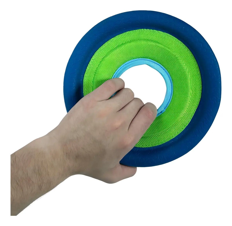 DISCO FLOTANTE PARA PERROS DE GOMA VERDE 21 CM - 2