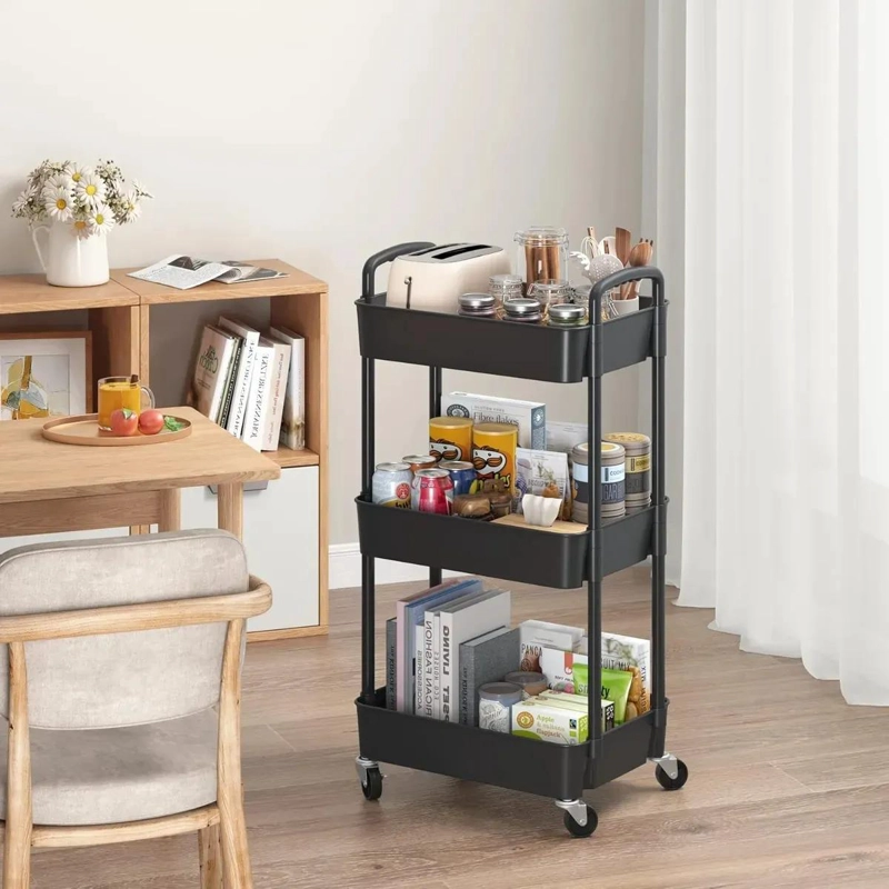 CARRITO ORGANIZADOR RODANTE MULTIUSOS DE 3 NIVELES - 8