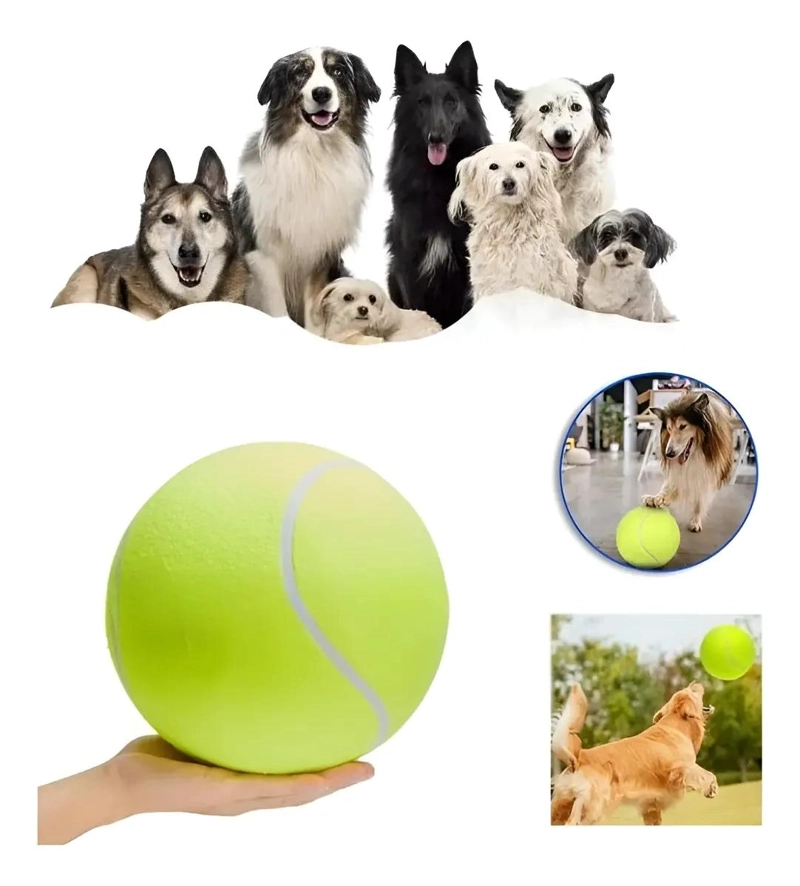 PELOTA DE TENIS GIGANTE PARA MASCOTAS DE 24 CM - 2
