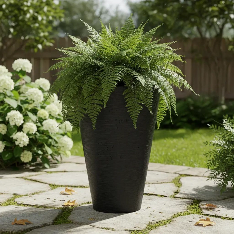 MACETERO CONICO DE PLASTICO 46CM PARA PLANTAS - 1