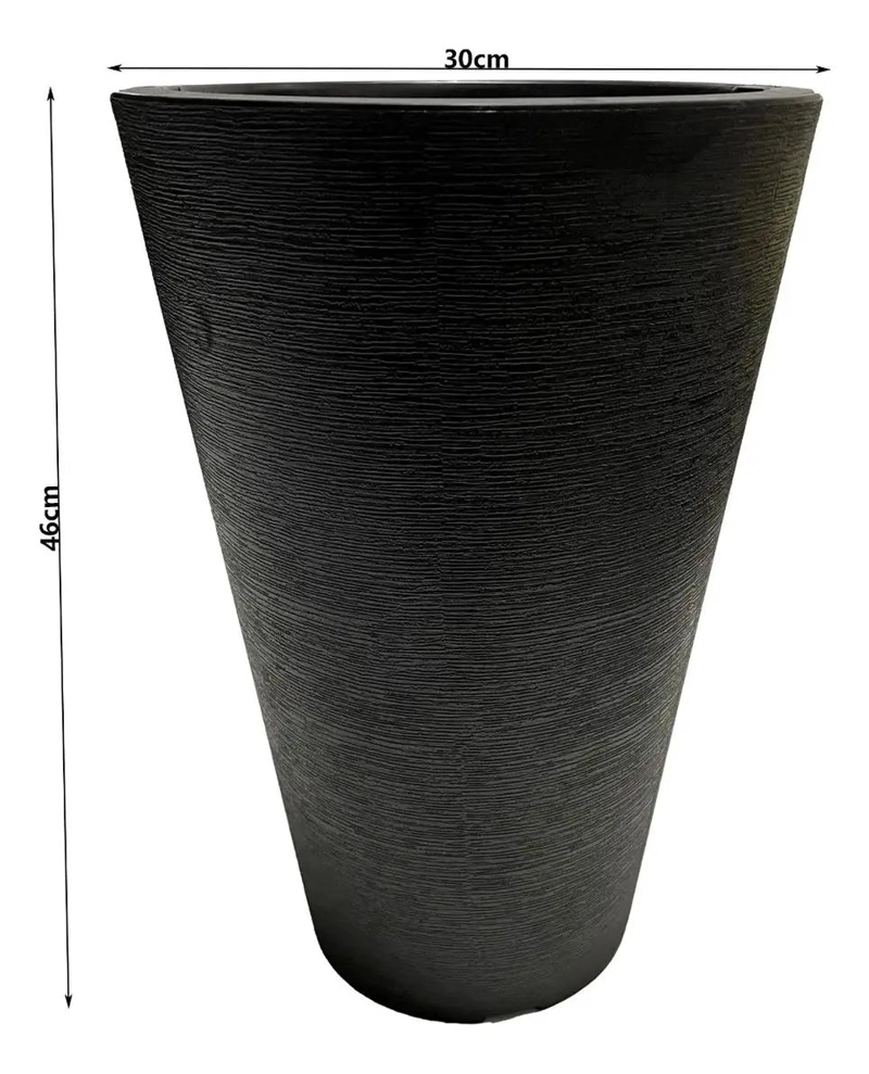 MACETERO CONICO DE PLASTICO 46CM PARA PLANTAS - 3