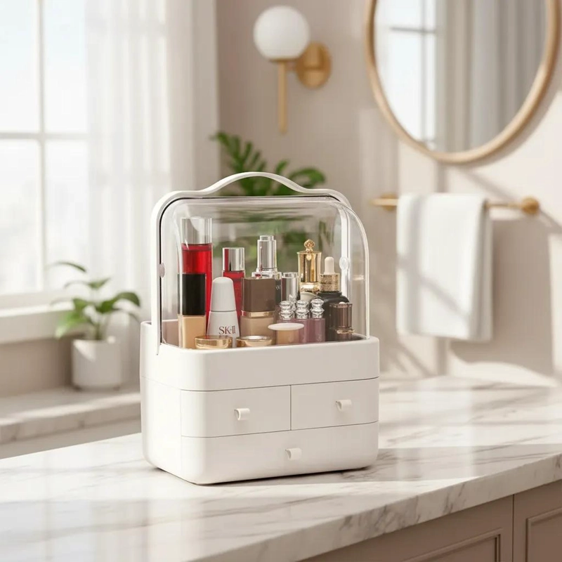 ORGANIZADOR COSME TICO IMPERMEABLE Y ANTIPOLVO PARA BELLEZA - 5