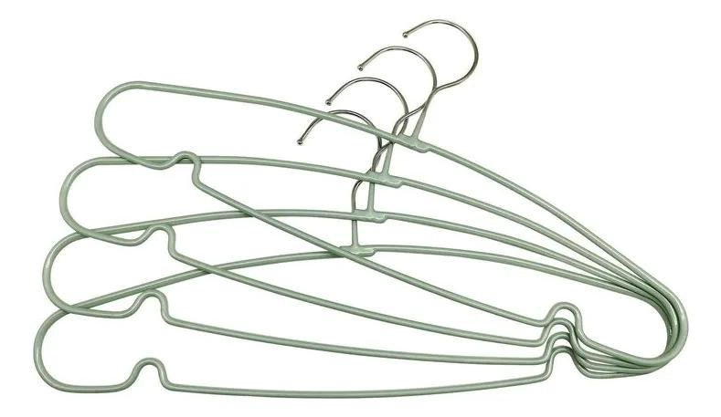 SET DE 10 COLGADORES METALICOS RESISTENTES PARA ROPA - 1