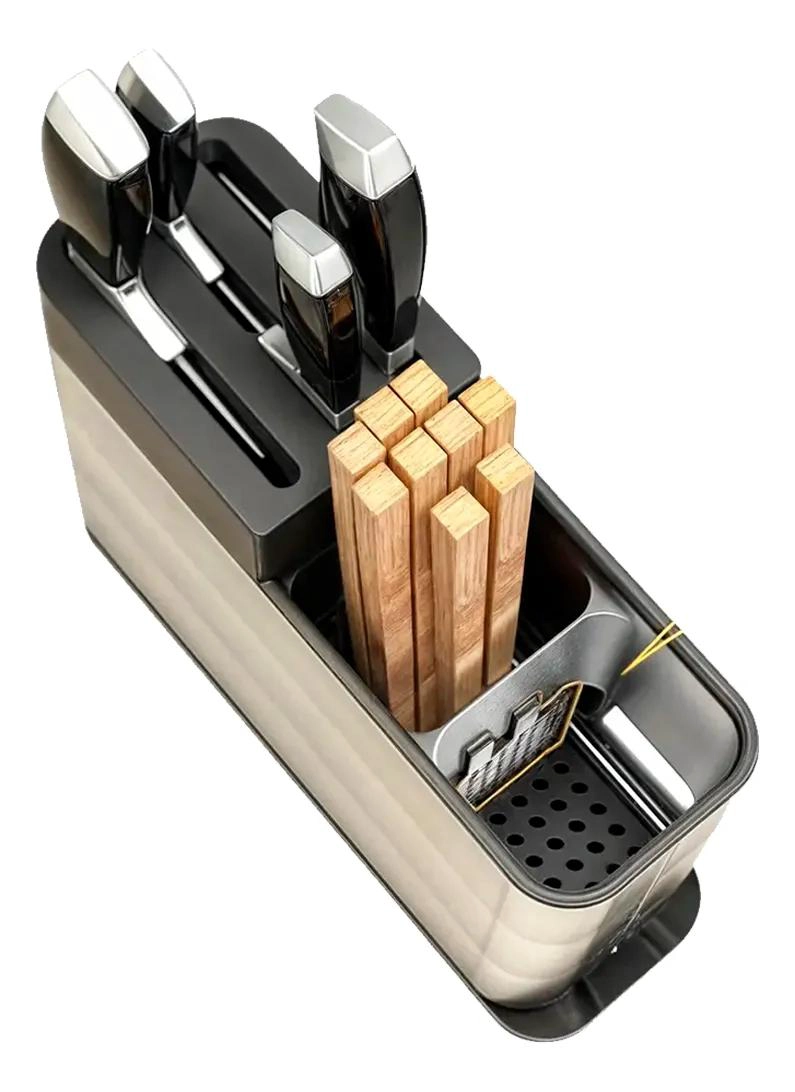 ORGANIZADOR DE CUBIERTOS ESCURRIDOR DE ACERO INOXIDABLE - 4