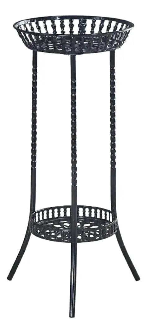 PORTA MACETERO PEDESTAL PARA PLANTAS CON 2 NIVELES - 2