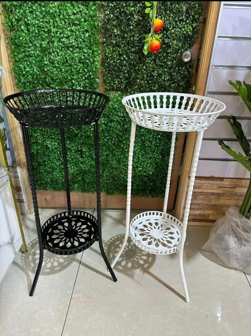 PORTA MACETERO PEDESTAL PARA PLANTAS CON 2 NIVELES - 3