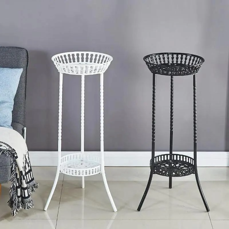 PORTA MACETERO PEDESTAL PARA PLANTAS CON 2 NIVELES - 5