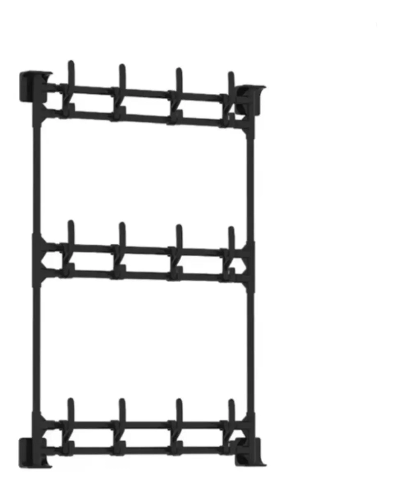 PERCHERO DE PARED ORGANIZADOR DE 3 NIVELES CON GANCHOS - 4