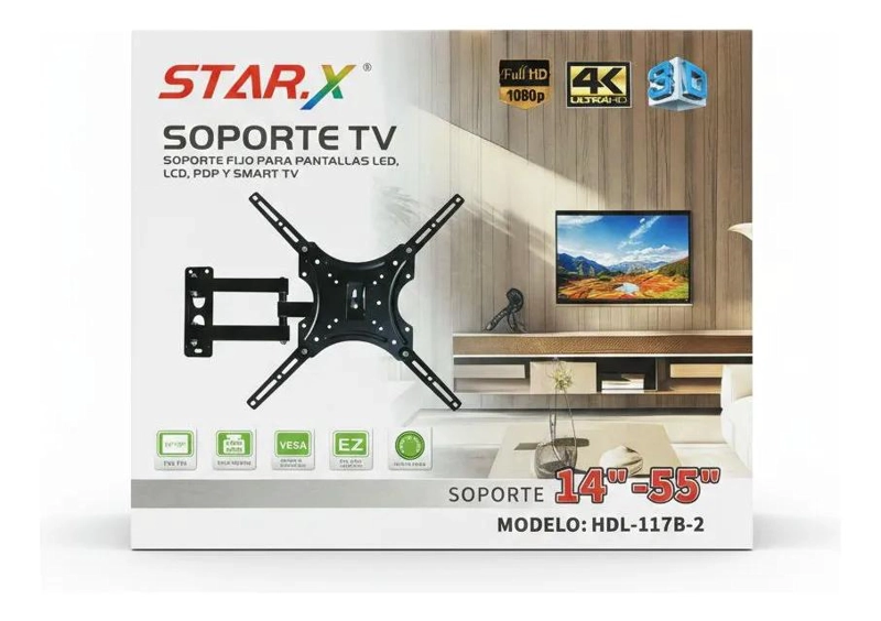 SOPORTE DE TV CON BRAZO MOVIL PARA PANTALLAS DE 14 A 55 PULGADAS - 6