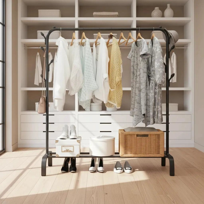 PERCHERO METALICO ORGANIZADOR PARA ROPA Y ACCESORIOS - 1