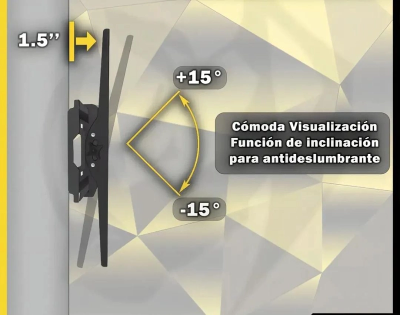 SOPORTE FIJO INCLINADO PARA TV DE 32 A 65 PULGADAS - 6