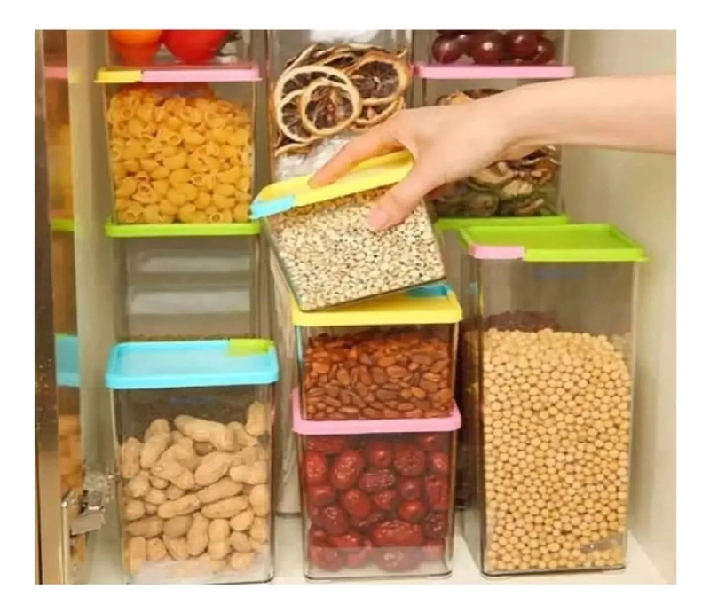 SET DE 6 CONTENEDORES HERME TICOS PARA ALIMENTOS - 3