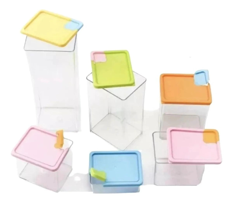 SET DE 6 CONTENEDORES HERME TICOS PARA ALIMENTOS - 5