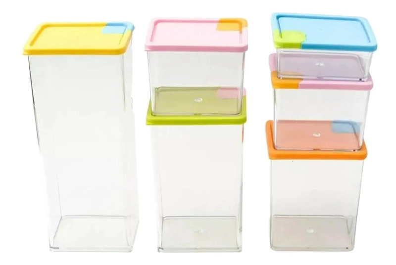 SET DE 6 CONTENEDORES HERME TICOS PARA ALIMENTOS - 6