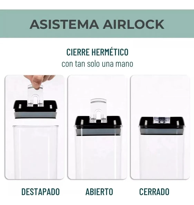 SET DE 7 CONTENEDORES HERME TICOS PARA ALIMENTOS - 5