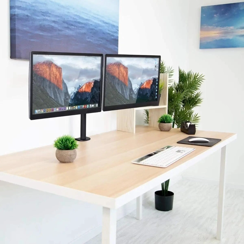 SOPORTE DOBLE PARA MONITOR CON BRAZOS AJUSTABLES Y VESA - 3