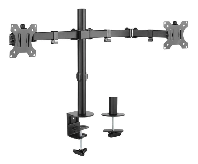 SOPORTE DOBLE PARA MONITOR CON BRAZOS AJUSTABLES Y VESA - 5