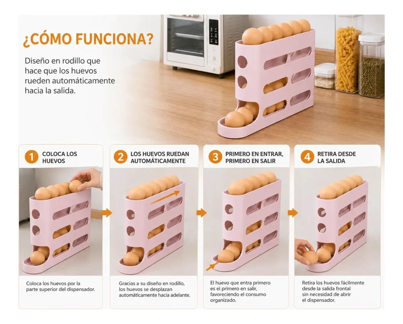 DISPENSADOR AUTOMATICO DE HUEVOS PARA REFRIGERADOR - 5
