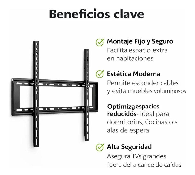 SOPORTE FIJO PARA TELEVISORES DE 32 A 80 PULGADAS - 4