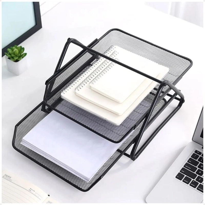 ORGANIZADOR DE ESCRITORIO CON 2 BANDEJAS PARA DOCUMENTOS - 6