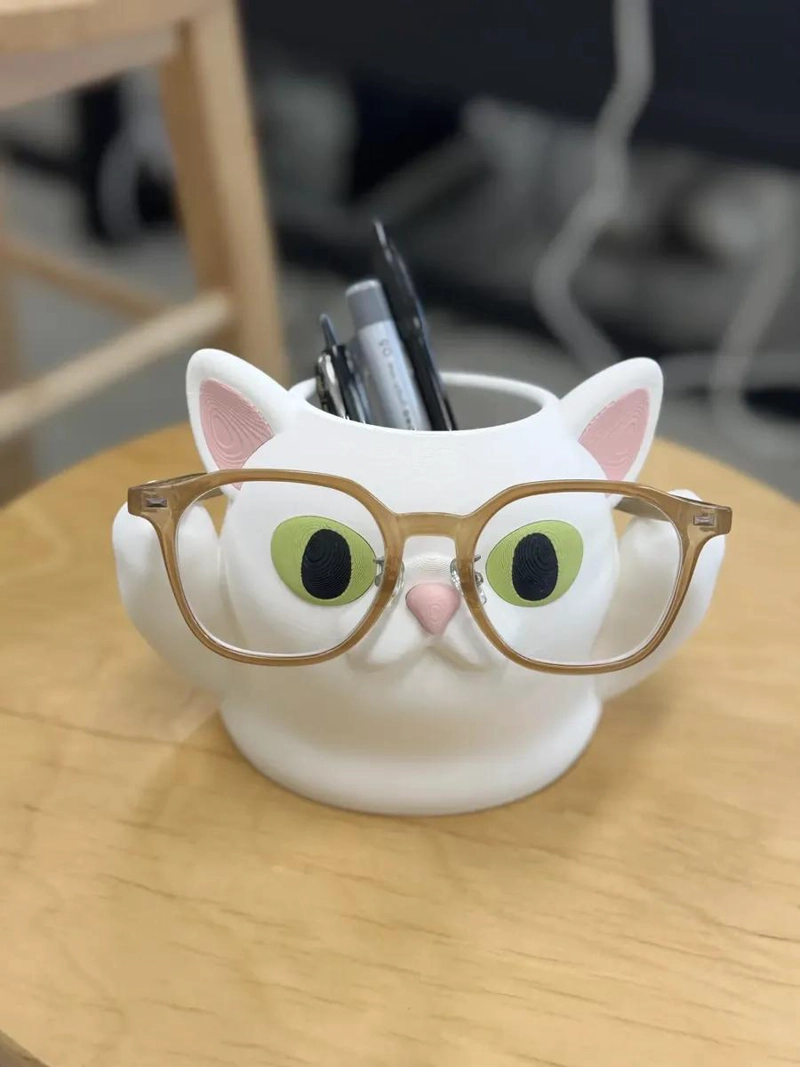 ORGANIZADOR DE ESCRITORIO GATITO 3D PARA LAPICES Y ACCESORIOS - 2